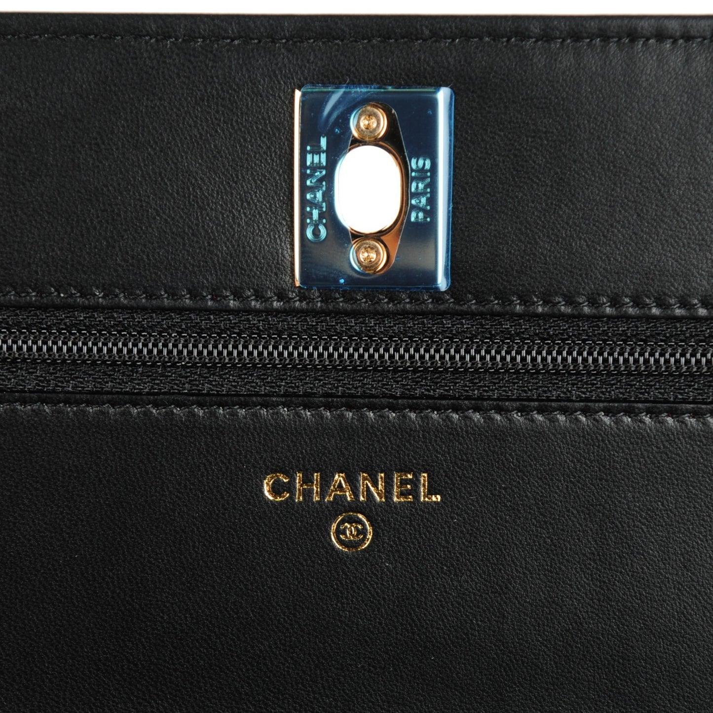 Chanel Trendy CC Wallet on Chain WOC Black Lambskin Gold Hardware