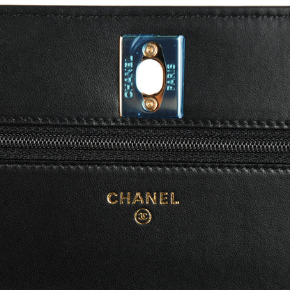 Chanel Trendy CC Wallet on Chain WOC Black Lambskin Gold Hardware
