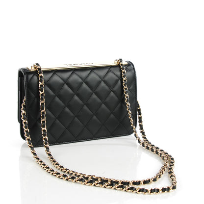 Chanel Trendy CC Wallet on Chain WOC Black Lambskin Gold Hardware