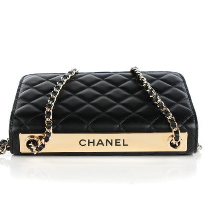 Chanel Trendy CC Wallet on Chain WOC Black Lambskin Gold Hardware